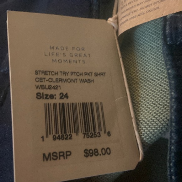 Faherty Stretch Terry Patch Pocket Short Sz 24 Clermont Wash NEW - Picture 3 of 3